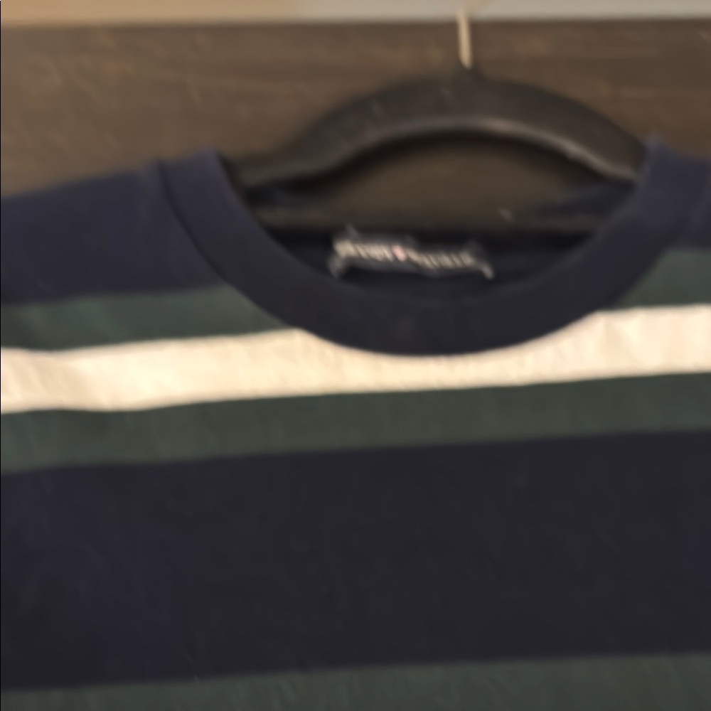 Striped Navy and Green T-Shirt Brandy Melville